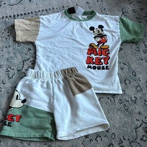 Zara Mickey Mouse Kids T-Shirt and Shorts Set
